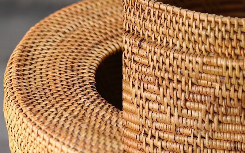 アジアン雑貨 バリ 収納ケース ゴミ箱 バスケット おしゃれ ラウンド