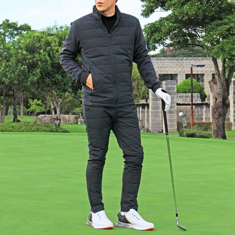 ゴルフウェア セットアップ メンズ 上下セット ダウンジャケット