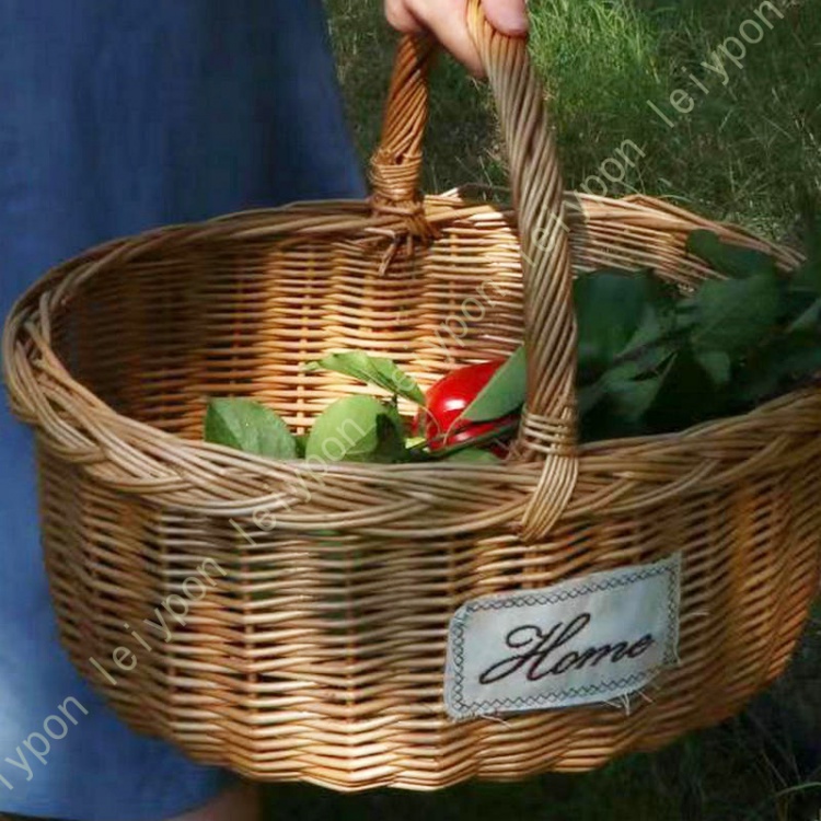 籐 ラタン ピクニックバスケット おしゃれ カゴ 籠バッグ かご