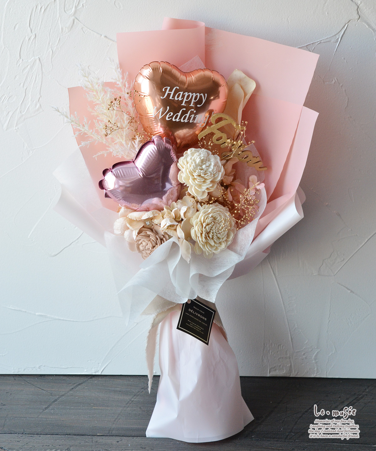 バルーン 花束 卒業 ドライフラワー バルーンブーケフィオナ 誕生日