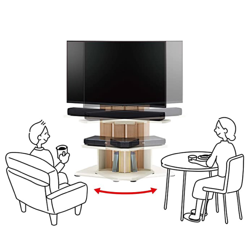 朝日木材加工 テレビ台 ハイタイプ おしゃれ テレビスタンド 壁寄せ