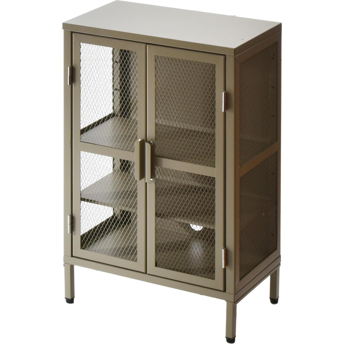 スチールキャビネット 3段 幅50 おしゃれ 棚可動 メッシュキャビネット