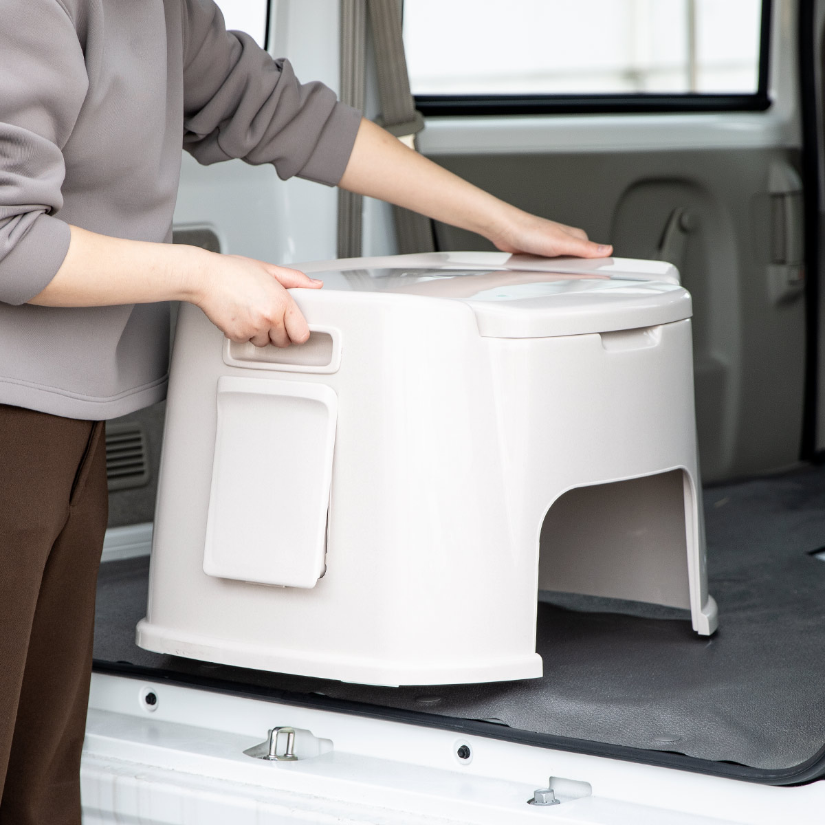 TONBO（新輝合成） ポータブルトイレ デラックス型 バケツ付き 介護