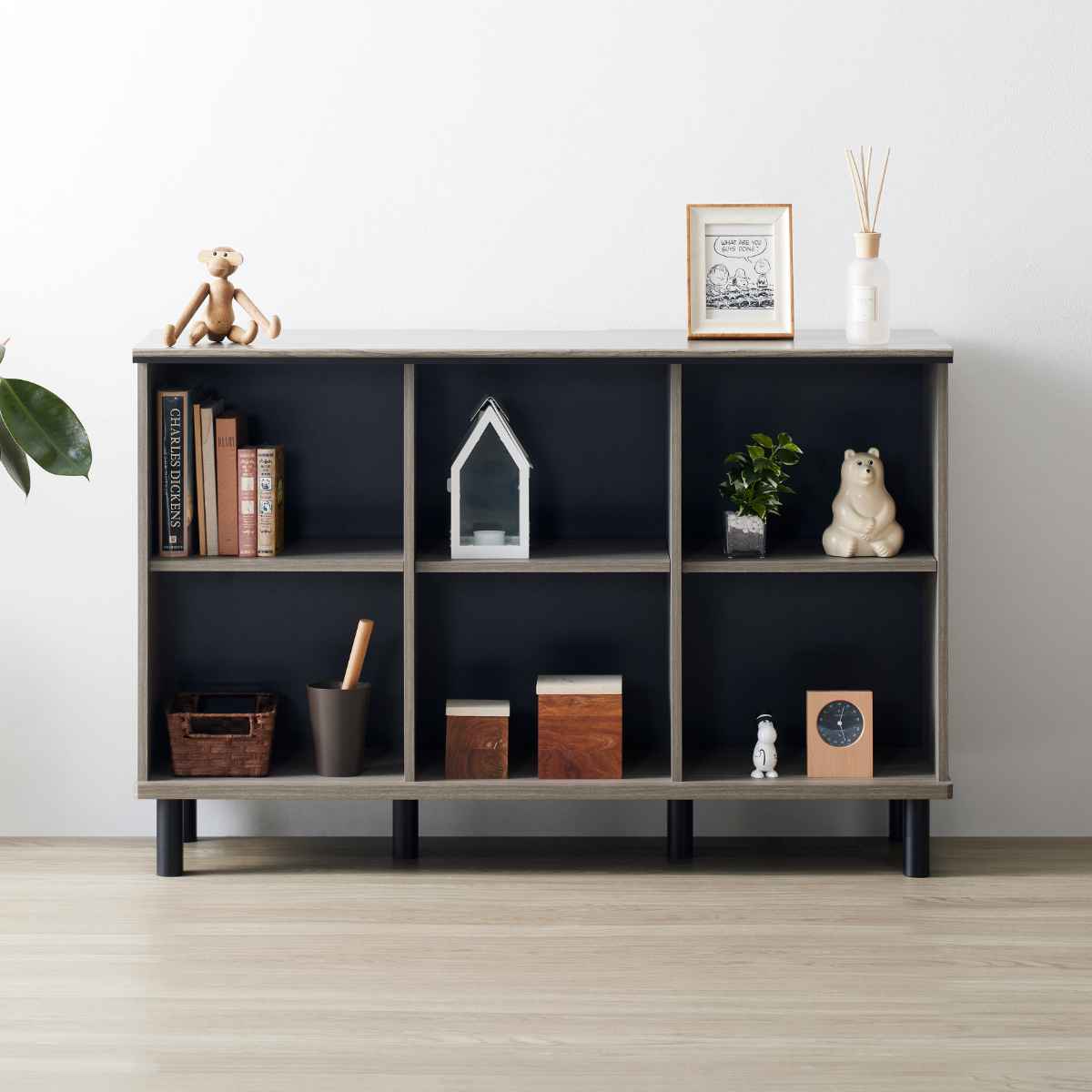 朝日木材加工 リビングシェルフ ラック モダンデザイン クロフール 幅