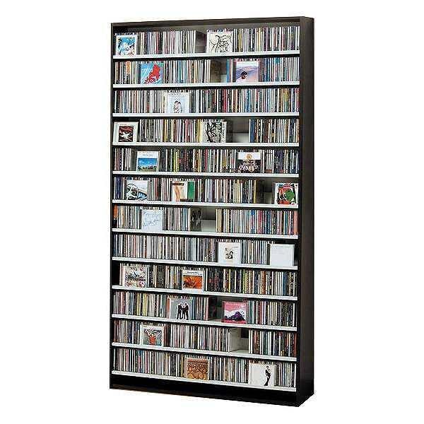 CDラック 幅109cm 12段 大量収納ストッカー （ ラック 棚 収納