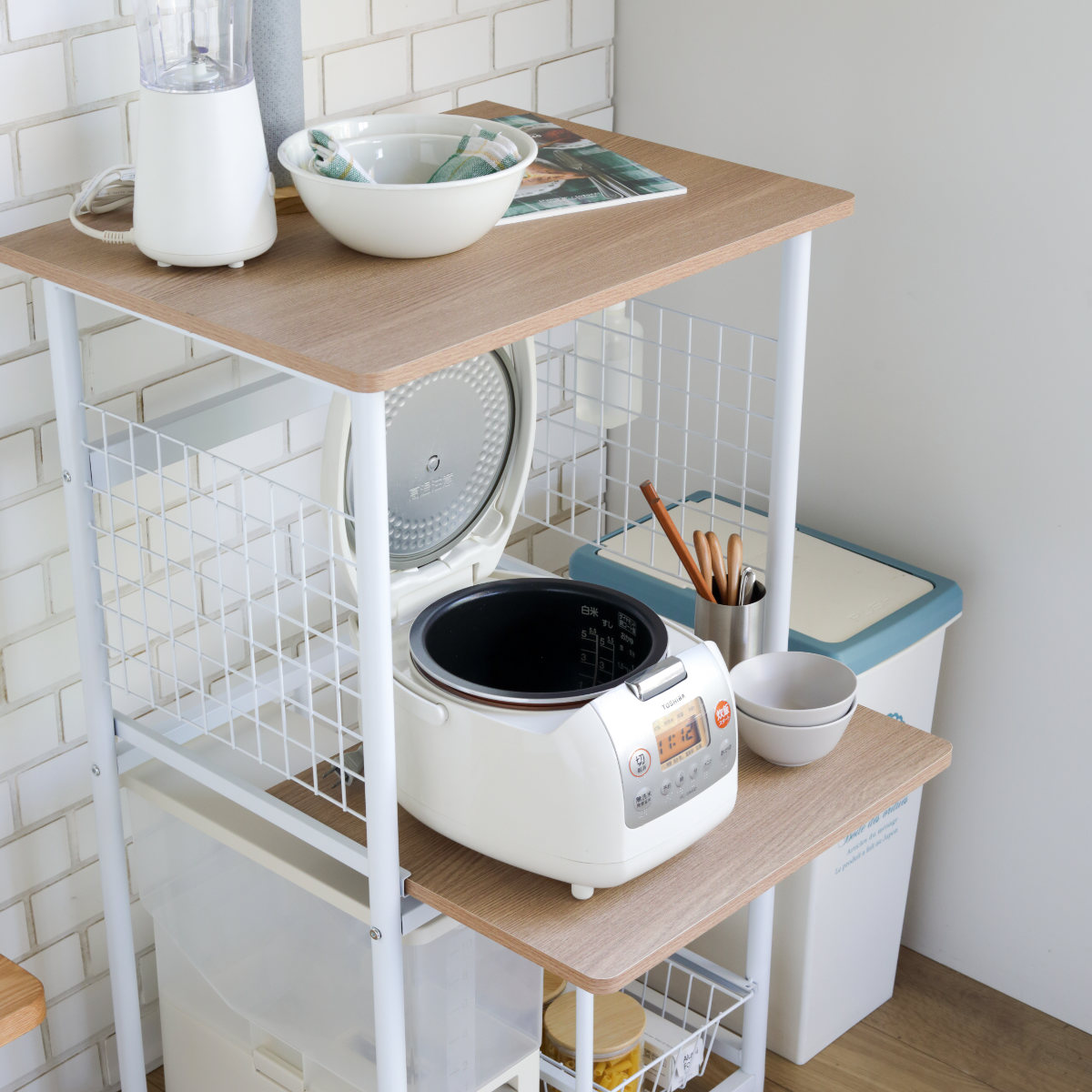 弘益 レンジ台 幅60cm スチール スライド棚 SARA （ レンジボード