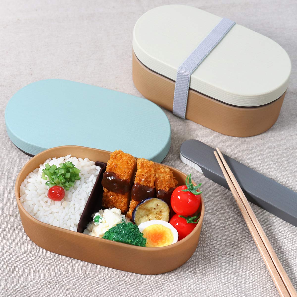 正和 弁当箱 1段 600ml お米がくっつきにくい弁当箱 木目 小判 （ お