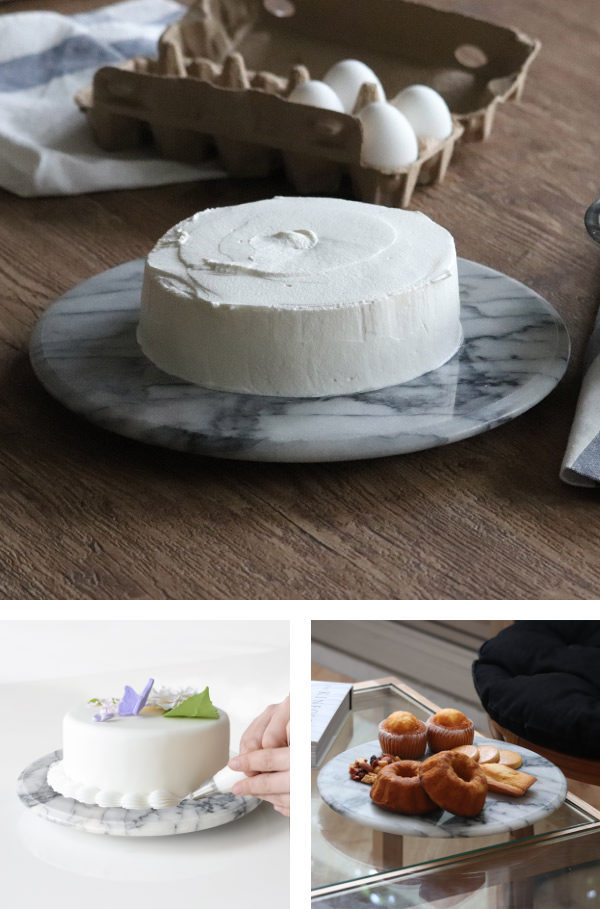 パール金属 回転台 ケーキ 30cm 大理石 ケーキスタンド スイーツ