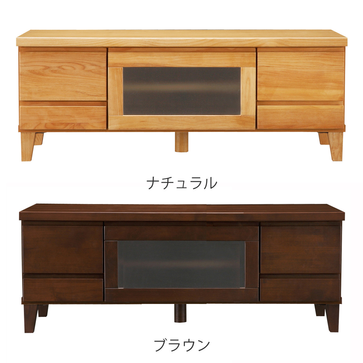 吉桂 テレビ台 幅110.5cm ローボード アルダー材前板 Pluma （ 開梱