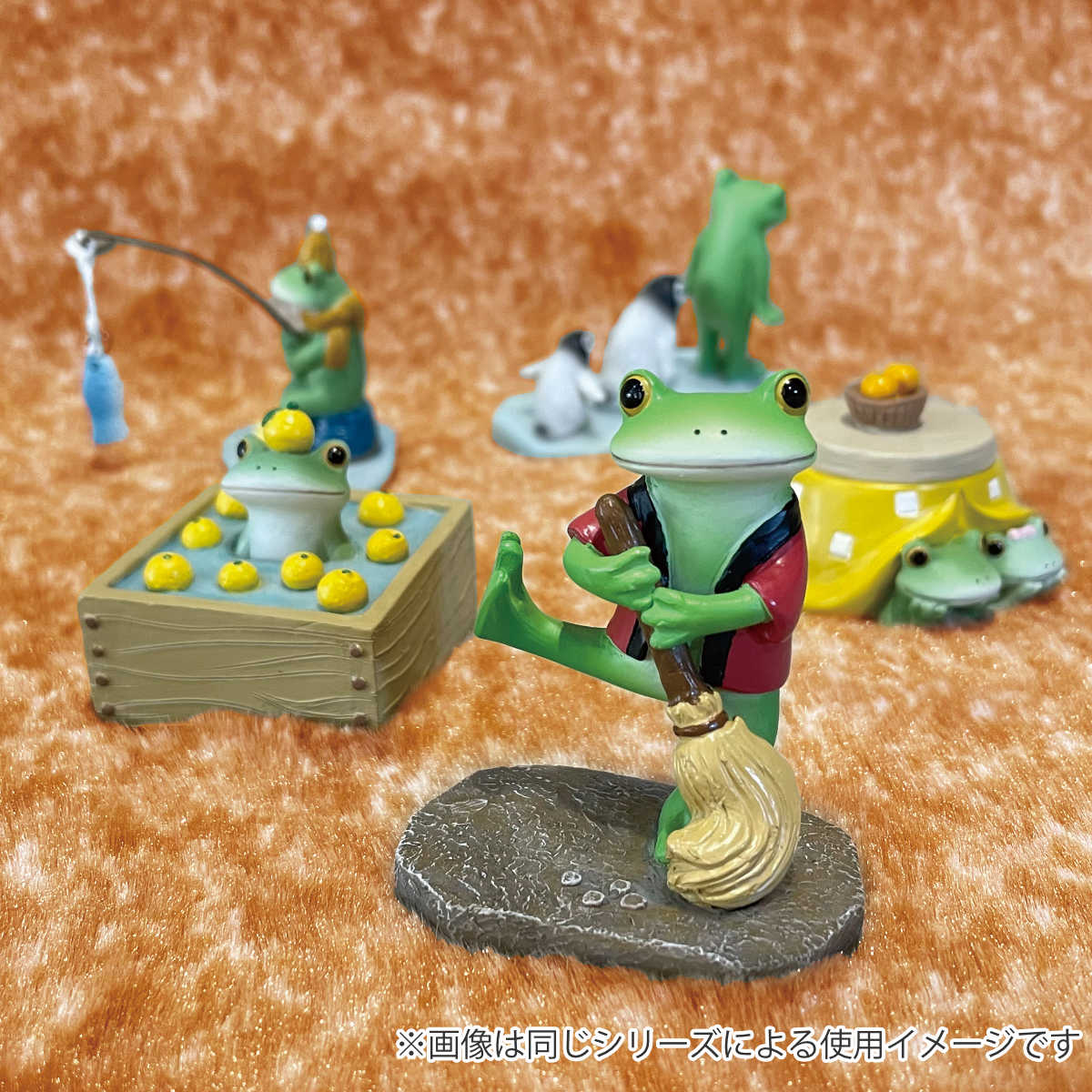 コポー五右衛門風呂でぽかぽか カエル 置物 （ Copeau 置き物