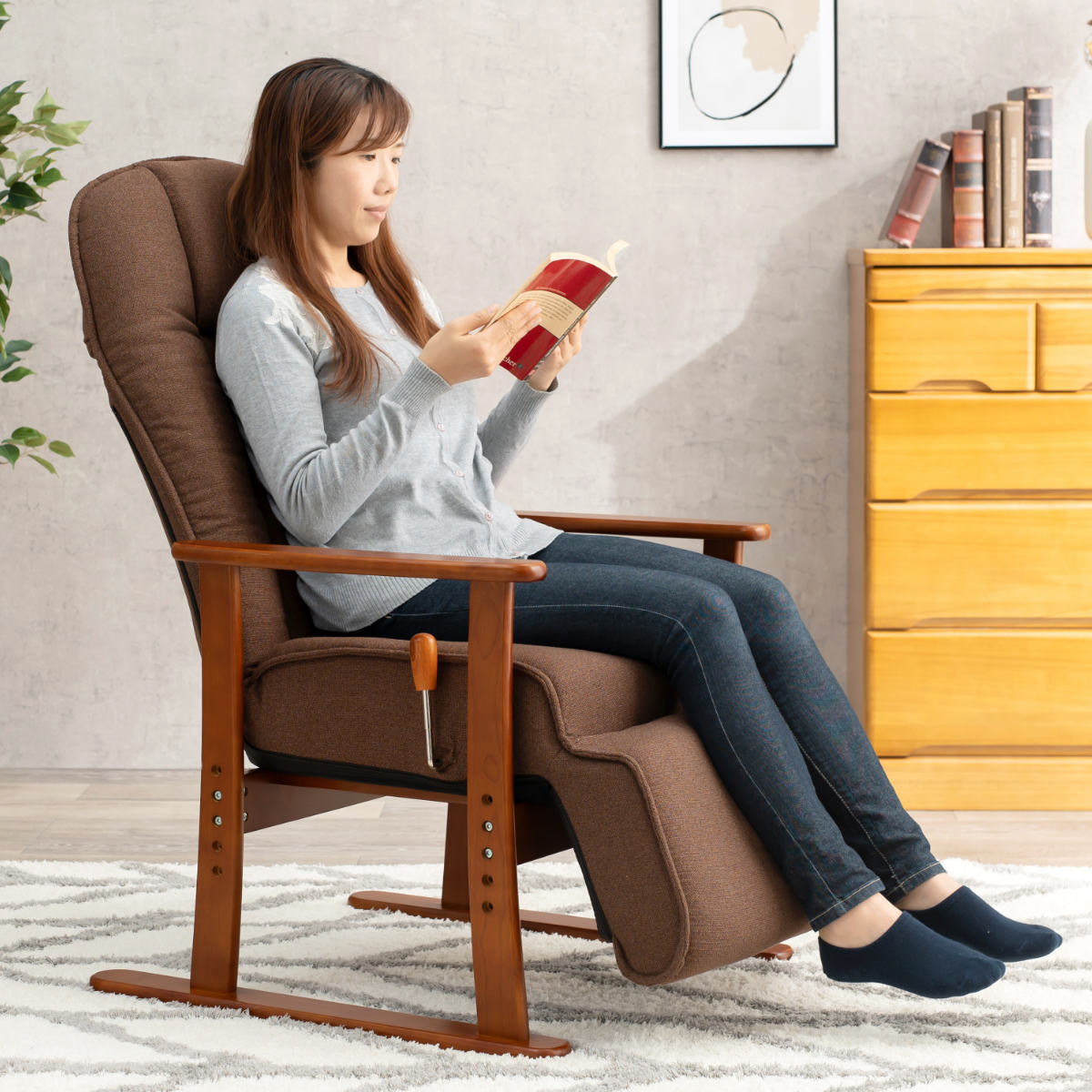 HAGiHARA（萩原） 高座椅子 リクライニング ヘッドギア フットレスト