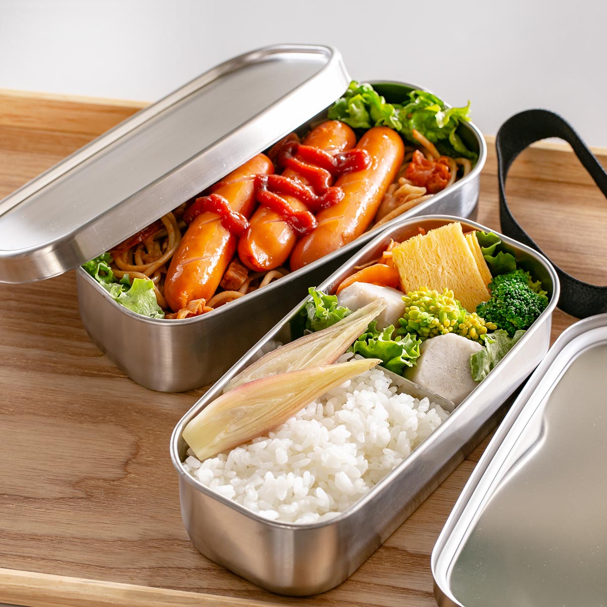 工房アイザワ 弁当箱 1000ml UTILE 角長ランチボックス 2段 （ aizawa