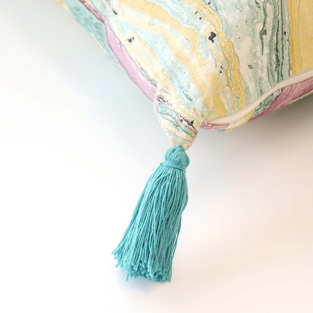 クッションカバー 45×45cm マーブル柄 ハンドメイド 一点物 綿100