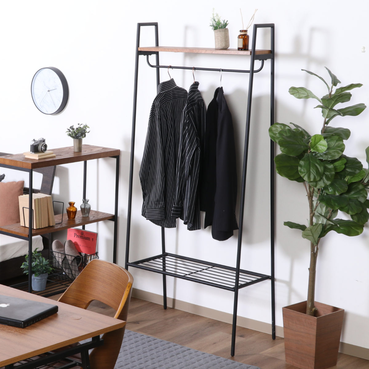 不二貿易（Fuji Boeki） ハンガーラック 幅80cm スチール製