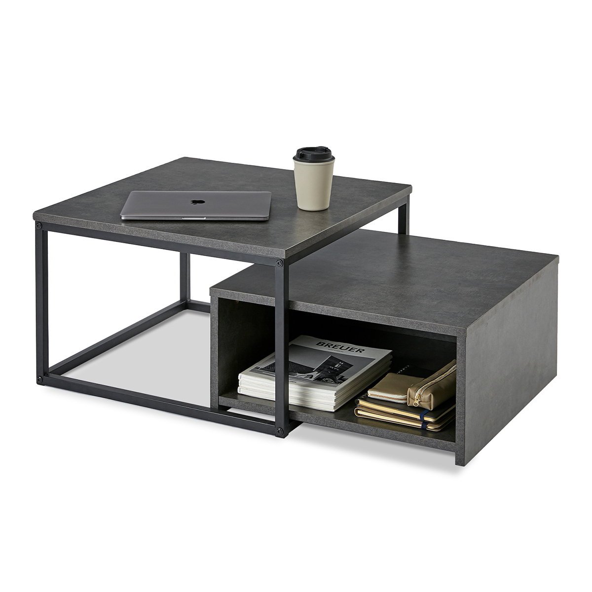 ネストテーブル テーブル ローテーブル 収納 2個 セット コンパクト 幅