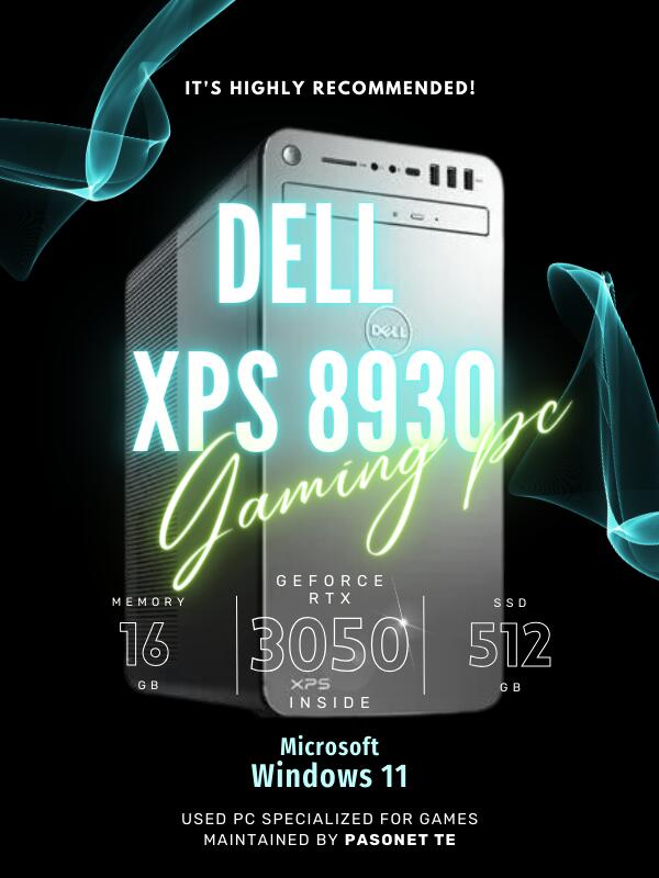 XPS ゲーミングPC 中古PC 強力グラボ nVidia RTX 3050 最速 Core i7