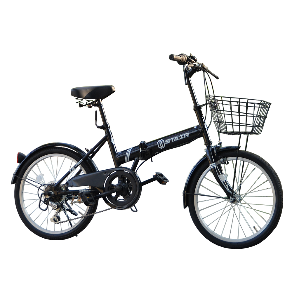 折りたたみ自転車 20インチ シマノ 6段変速 ミニベロ フロント ライト