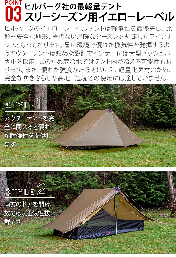 HILLEBERG（ヒルバーグ） タープポール2.0 124-210cm HILLEBERG TARP