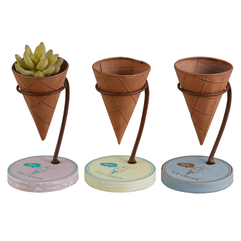 HABITER（アビテ） 植木鉢 おしゃれ アイスクリーム・フラワーポット