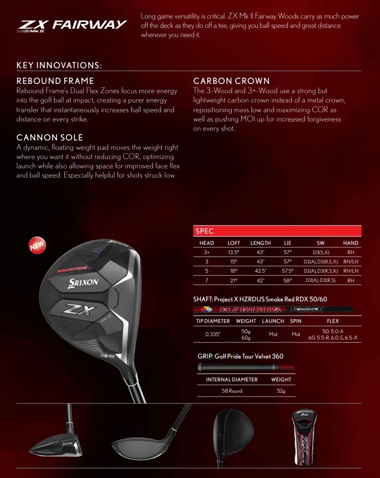 SRIXON Srixon ZX Mk II Fairway Wood US スリクソン 2 フェアウェイ