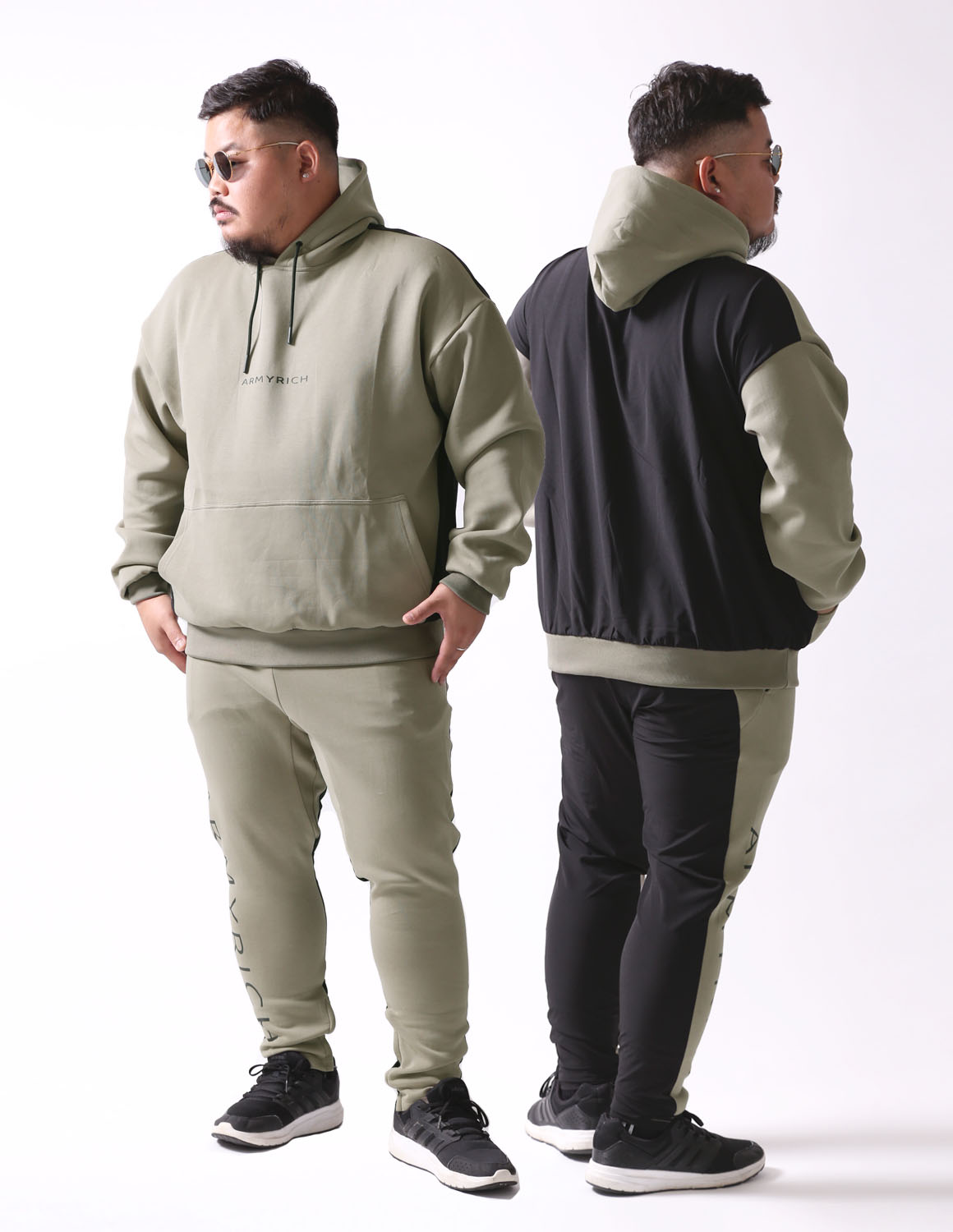 大きいサイズ メンズ セットアップ プルオーバー パーカー 3L 4L 5L