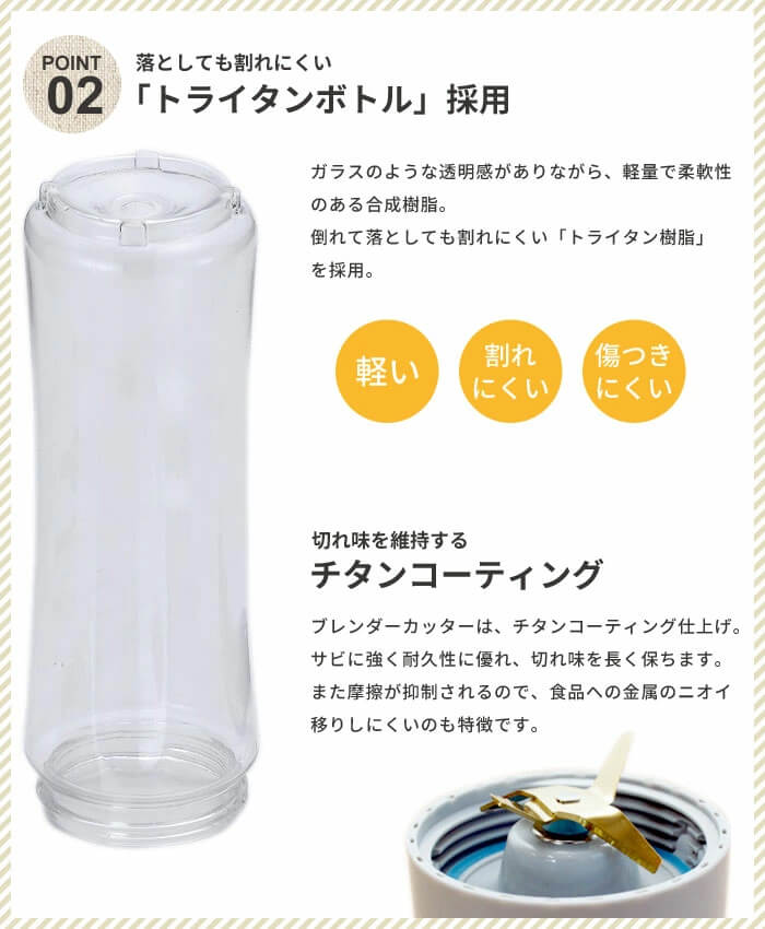 ボトルブレンダー 400ml レッド ブレンダー トライタンボトル