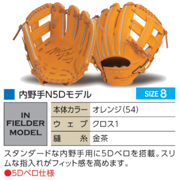 MIZUNO（ミズノ） ミズノプロ/オーダーグラブ/硬式グローブ/内野手N5D