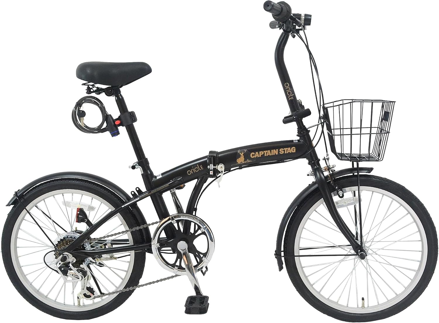 CAPTAIN STAG（キャプテンスタッグ） 折りたたみ自転車 20インチ カゴ