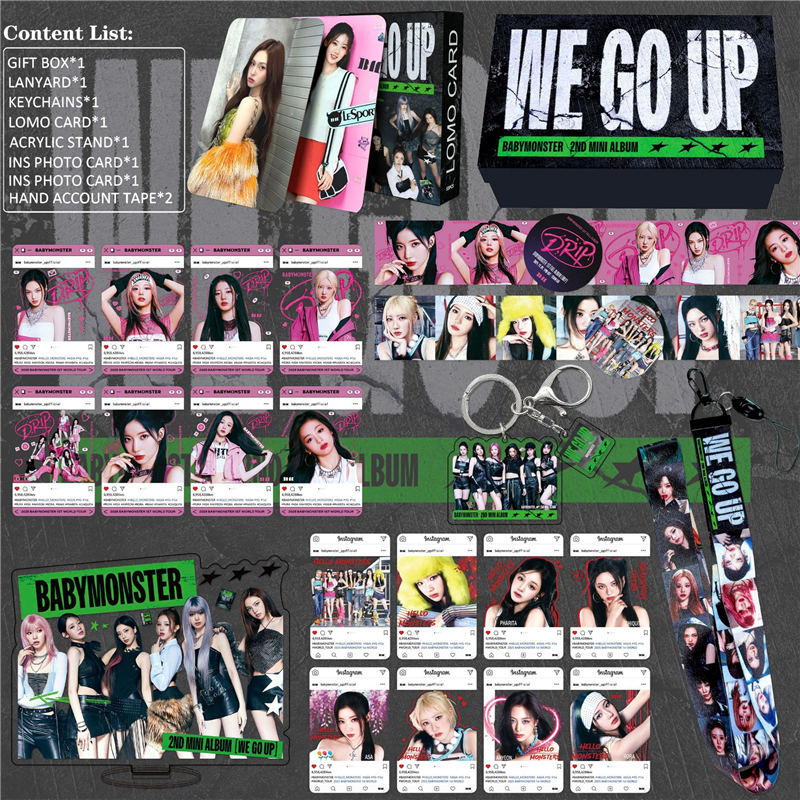 BABYMONSTERグッズ ギフトボックス フォトカード WE GO UP テープ