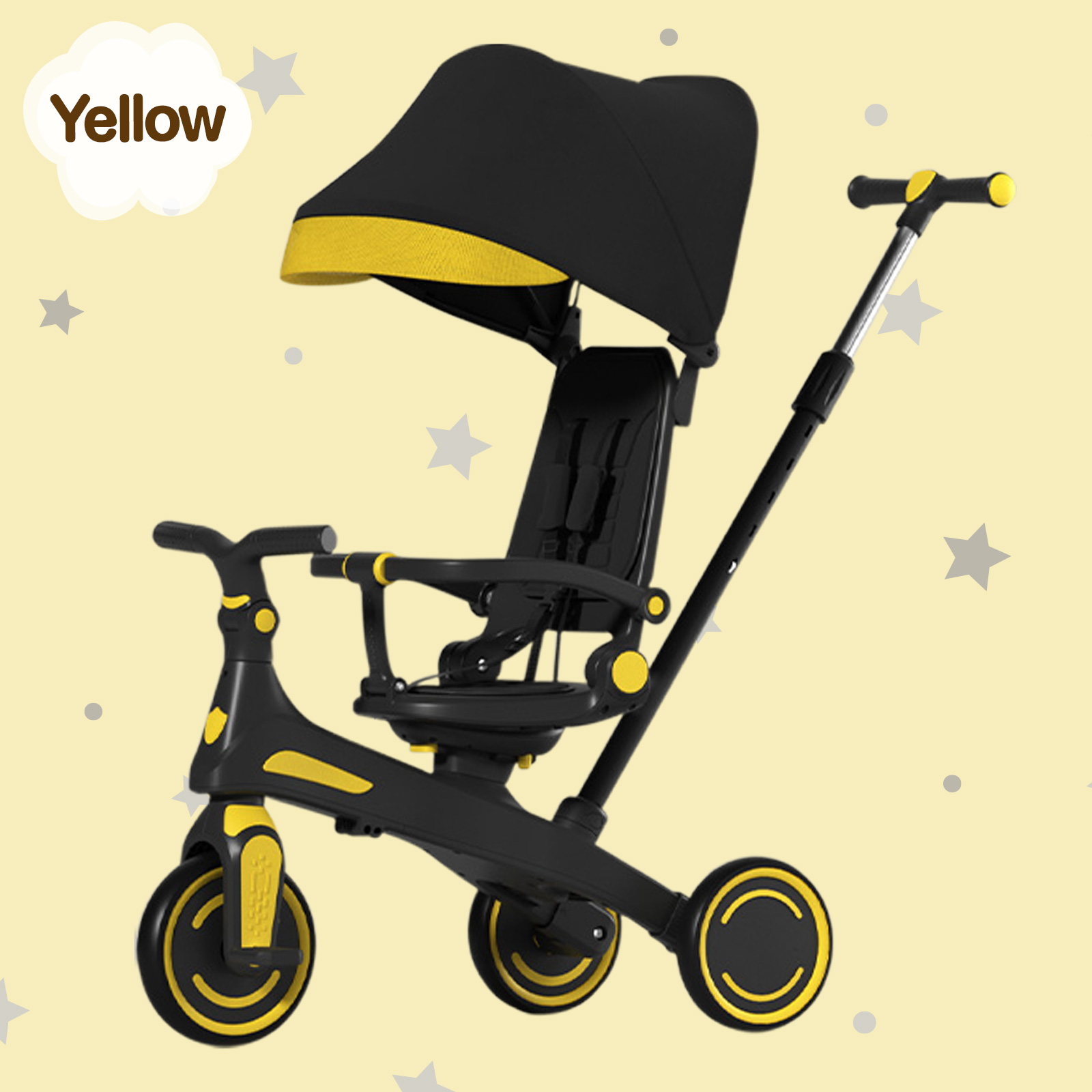 DIYELL 三輪車 手押し棒付き 2歳 1歳 3歳 4歳 5歳 子供用三輪車 7in1