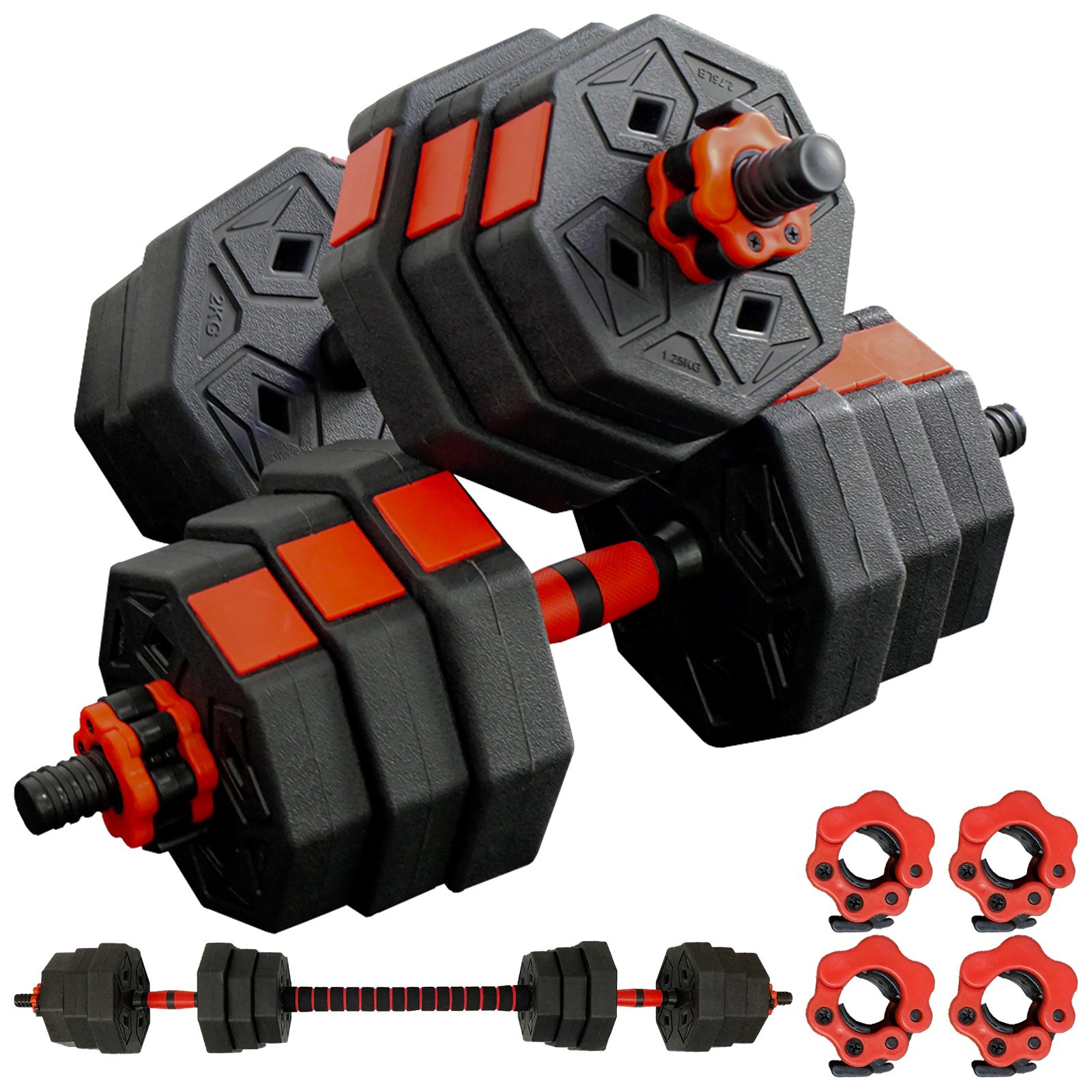 TOP FILM 可変式ダンベル 10kg ダンベル 可変式 20kg 多機能 2個セット