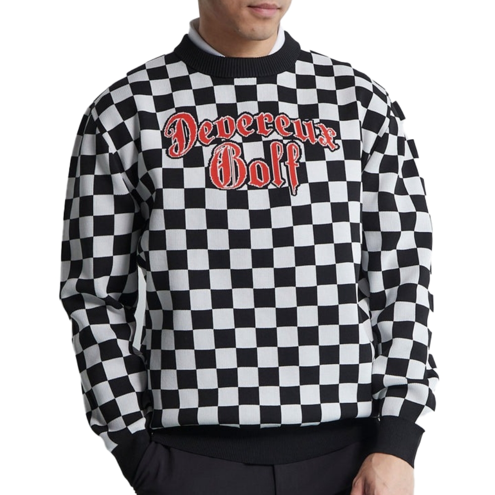 DEVEREUX GOLF デバローゴルフ CAFE RACER CHECKER KNIT 763472704