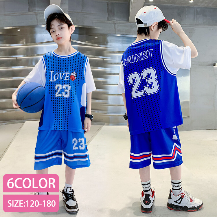 バスケユニフォーム 子供 ヒップホップ スウェット 男の子 女の子