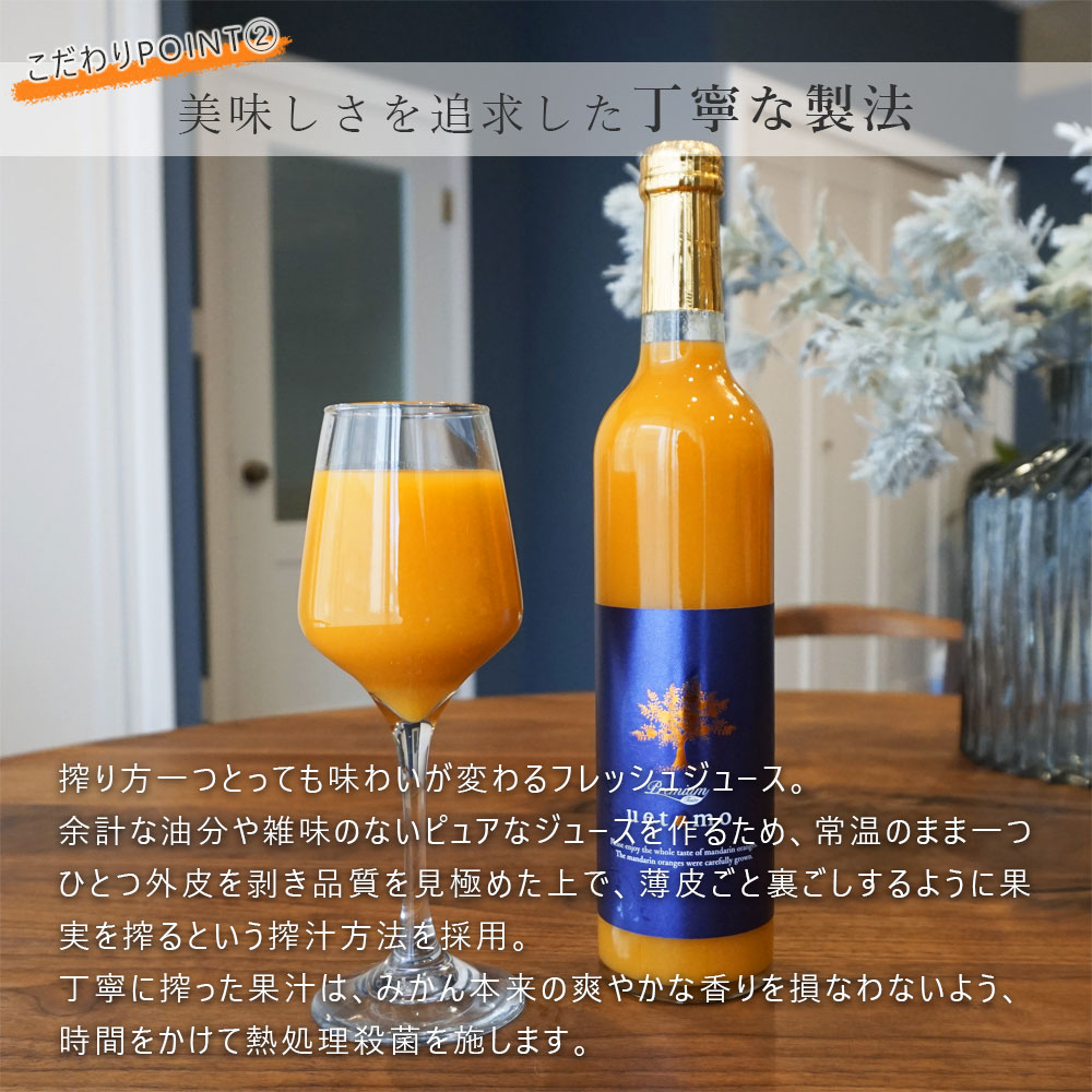 上友農園 Premium Taste uetomo 温州みかんジュース 500ml×2本 化粧箱