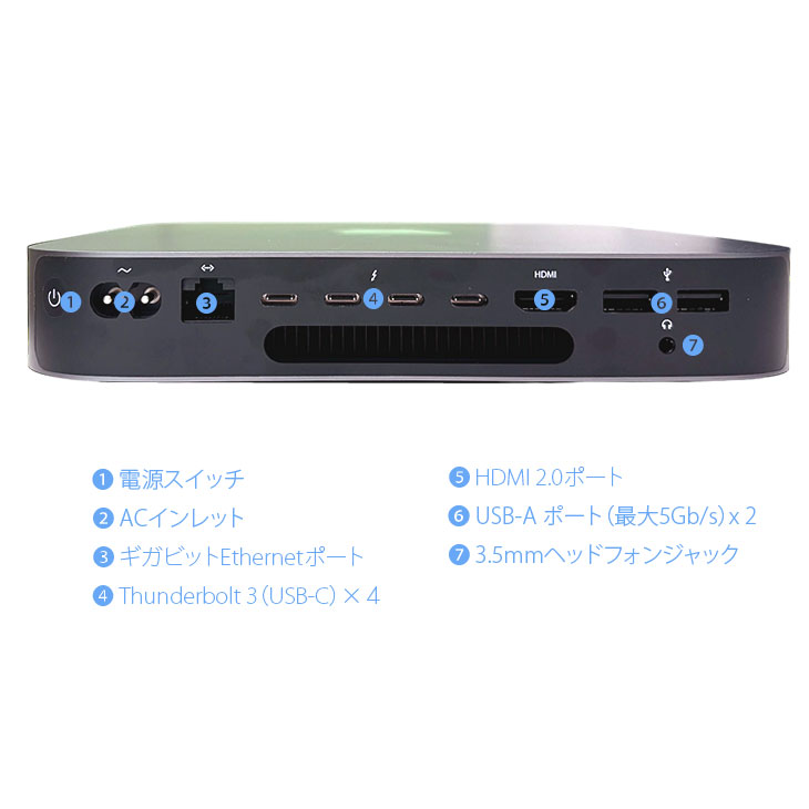 Mac mini Apple MRTT2J/A A1993 2018 小型デスク 選べるOS [Core i7