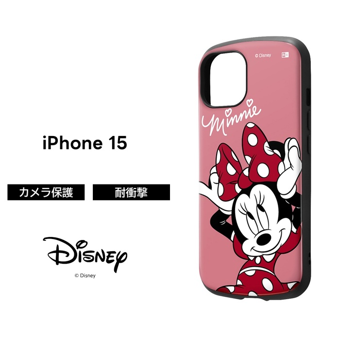 Disney（ディズニー） iPhone 15 ケース ミニー ミニーマウス 耐衝撃