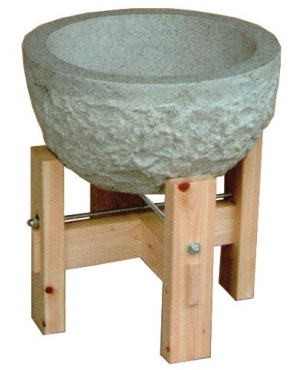 石臼(いしうす)・木製台セット(約3升用)/お餅つき道具(用品) [送料