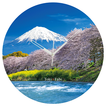 A+ (アクセントプラス) Toki×Tabi 龍巌淵の桜 60cm 大型時計 大きい