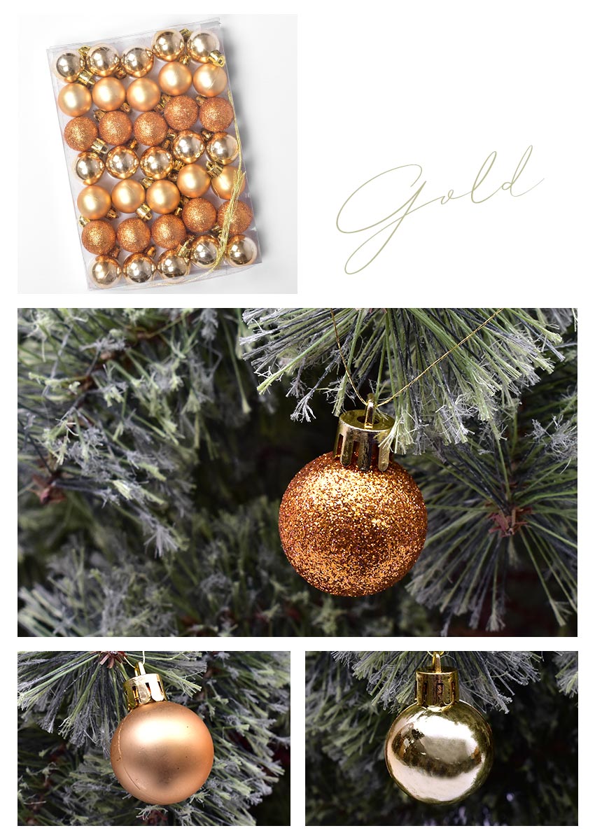 オーナメント 3cm 35個 セット ゴールド 金 オーナメントセット 飾り