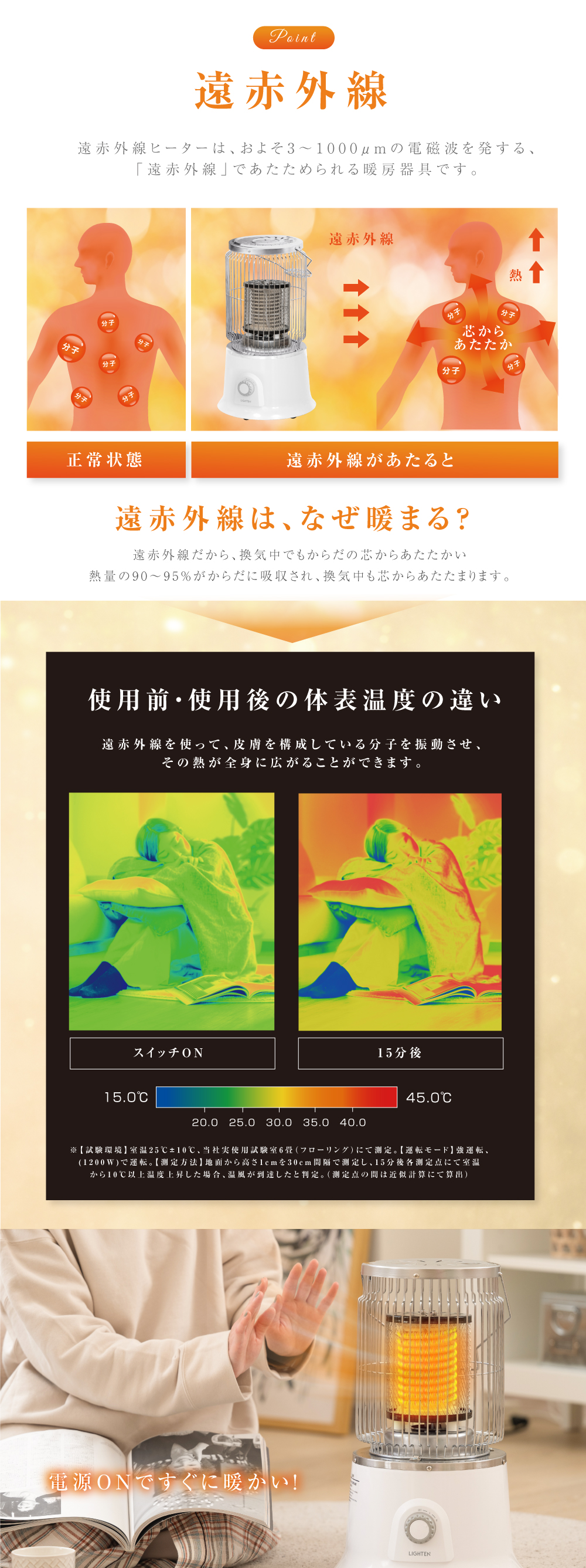 電気ストーブ 足元 ヴィンテージ調 ビンテージ風 省エネ 即暖