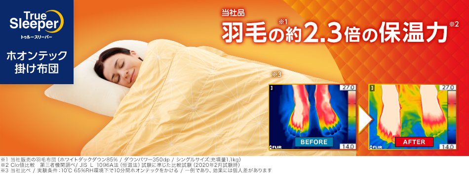 トゥルースリーパー（True Sleeper） 掛け布団 ホオンテック シングル