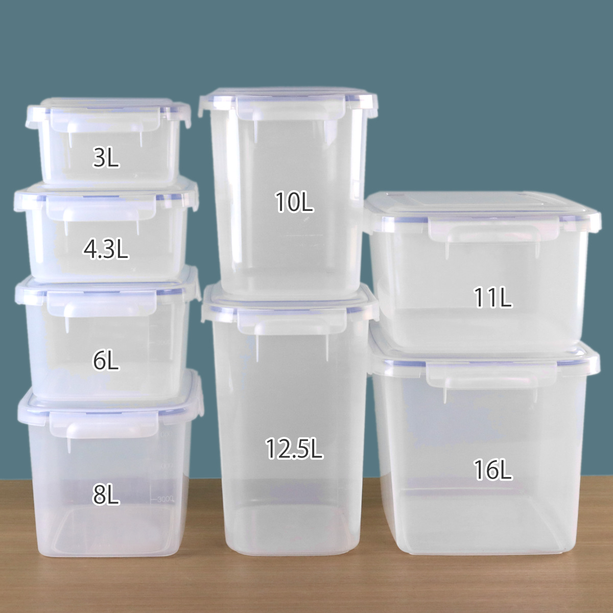 保存容器 8L SLジャンボケース 抗菌（ 密閉 4面ロック プラスチック