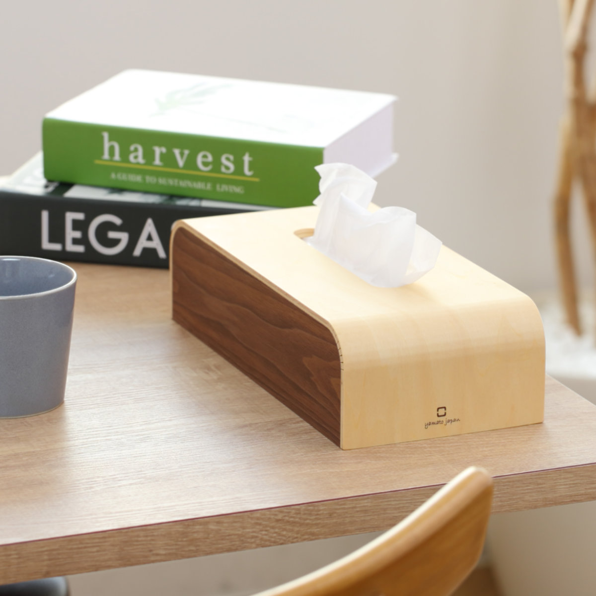 ティッシュケース COLOR BOX slim 木製 （ おしゃれ シンプル