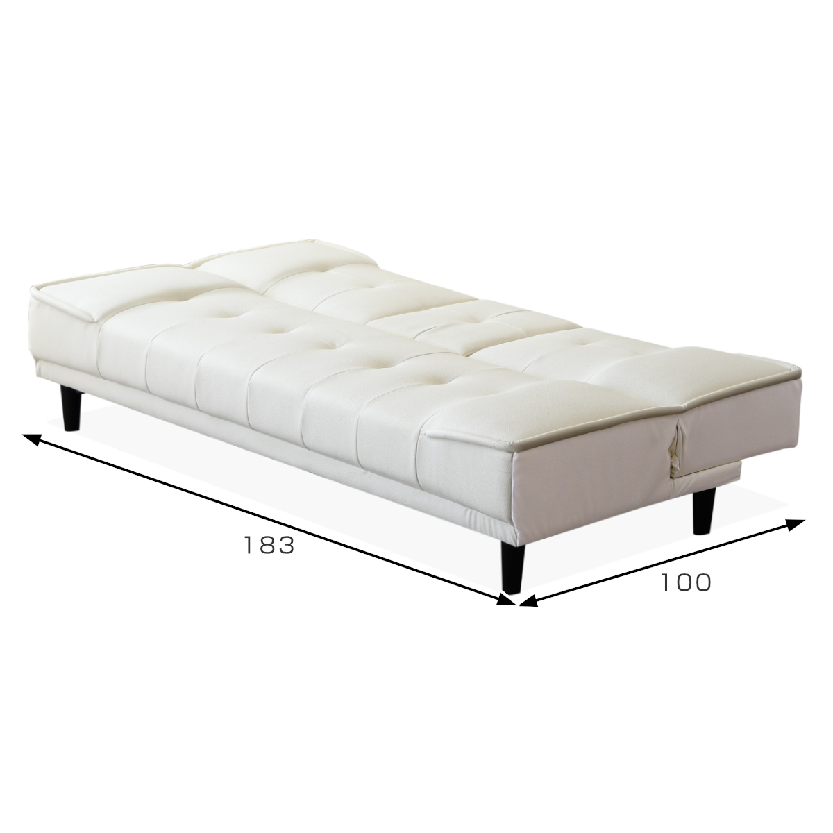 ソファベッド 幅183cm ドリンクホルダー付 ウイング （ ソファーベッド