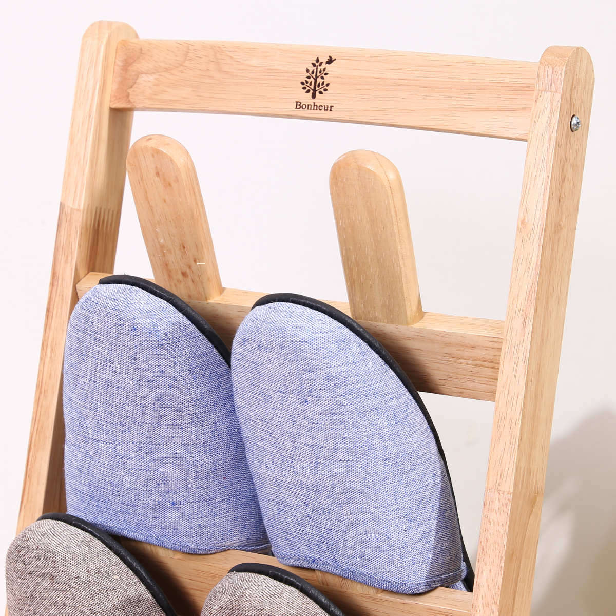 スリッパラック 4足分 ボヌール 木製（ スリッパ スリッパスタンド