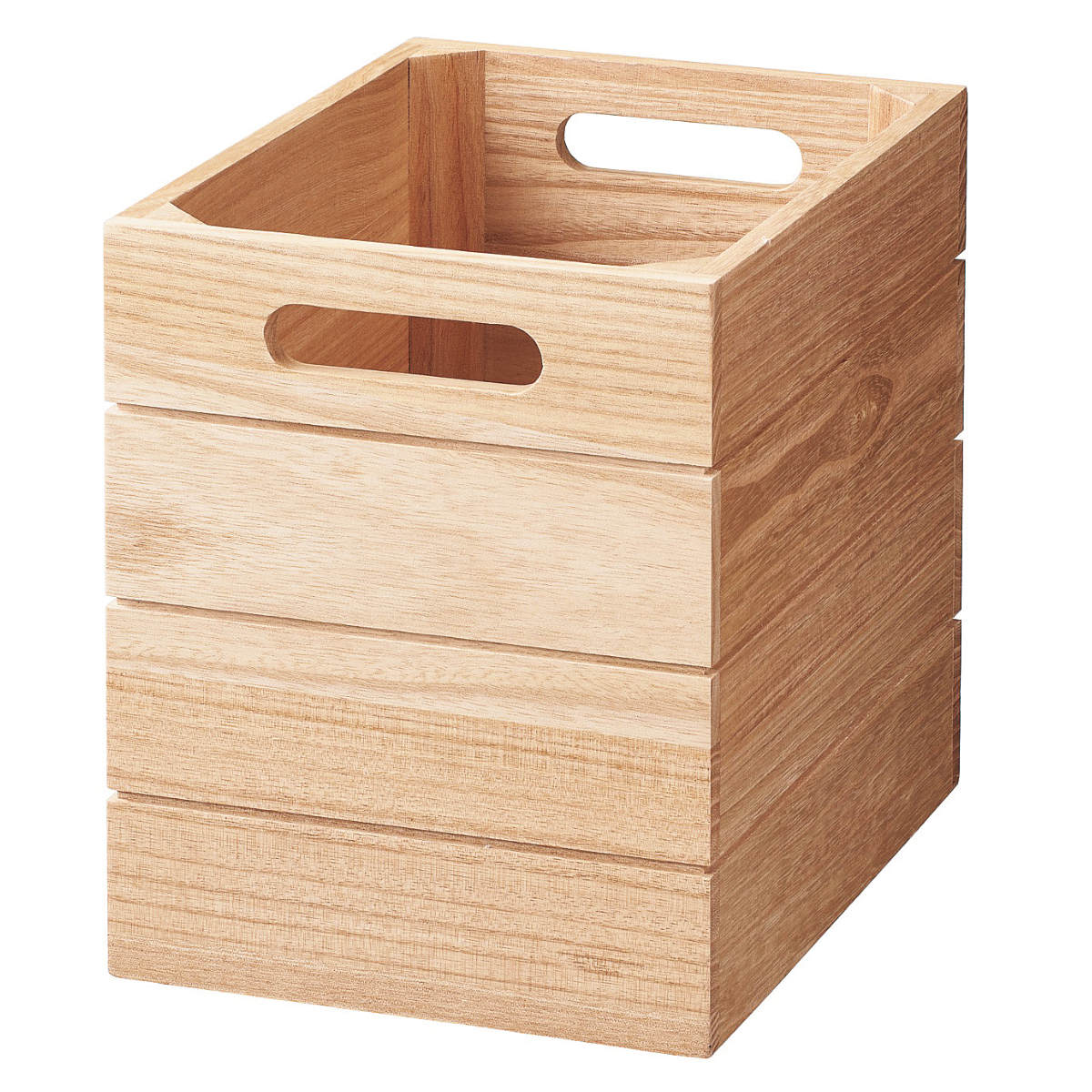 収納ボックス 積み重ね桐ボックス 深型ハーフ カラーボックス 木製