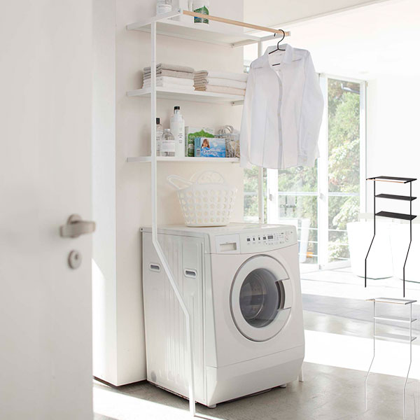 立て掛けランドリーシェルフ タワー 2482 2483（ﾎﾜｲﾄ）