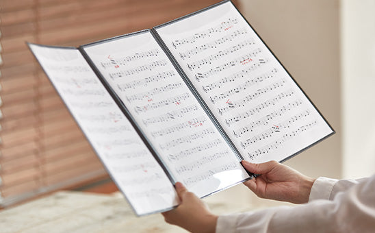 音楽関連グッズ | カキコ 楽譜ホルダー A4 3面 クロ | ヤマハの楽譜