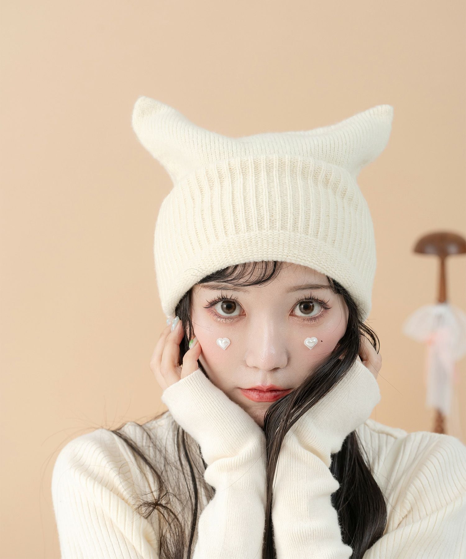 猫耳 ニット キャップ miolite 全3色｜mio984-0110【1】 - ニット