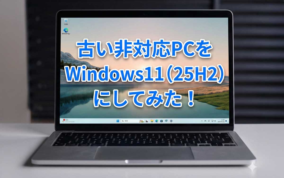 簡単】古いパソコンもWindows11に！非対応PCを無料で最新OSにしてみた